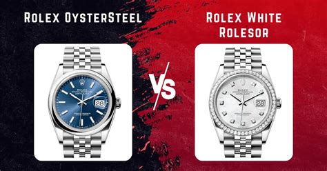 rolex oystersteel vs white rolesor